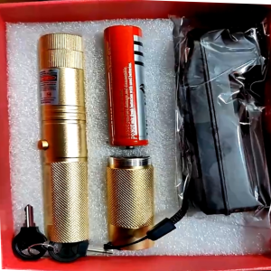 High Power Golden Laser Pointer with Rechargeable Battery & Charger Set, Best Quality